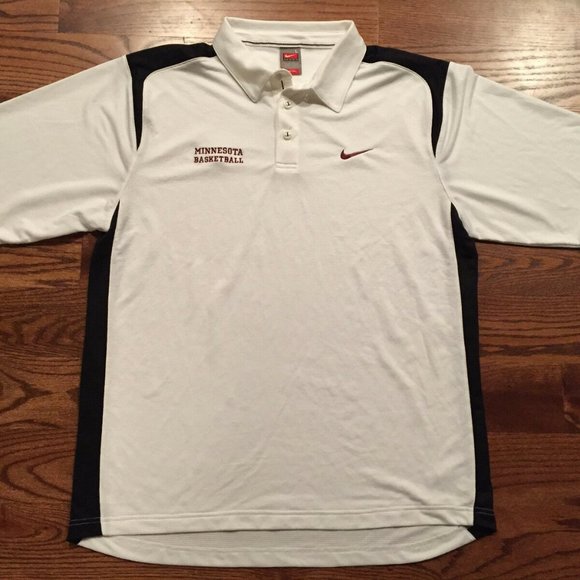 Vintage Minnesota Gophers Basketball Nike Team Polo Shirt Large VTG - Picture 1 of 2